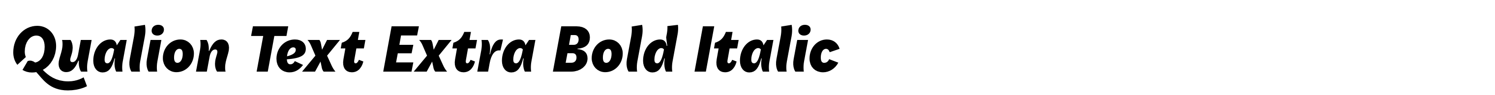 Qualion Text Extra Bold Italic